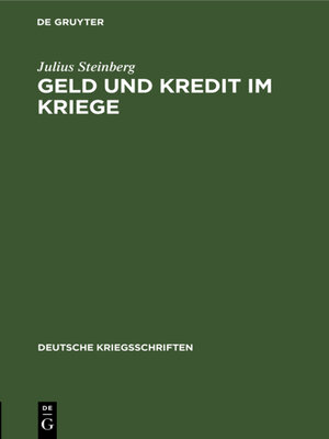 cover image of Geld und Kredit im Kriege
